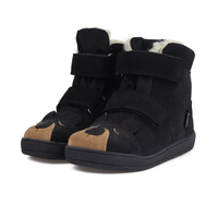 Mido trzewiki zimowe barefoot misie 82-08 czarny