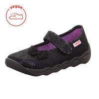 Superfit kapcie baleriny 1-006271-0040 Bubble czarne z kokardą